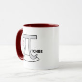 Baseball Pi-tcher Wiskunde Theme Mok Funny Pi Day  (Voorkant links)