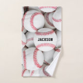 Baseball Pile Photo Close-up Monogram Bad Handdoek (Handdoek)