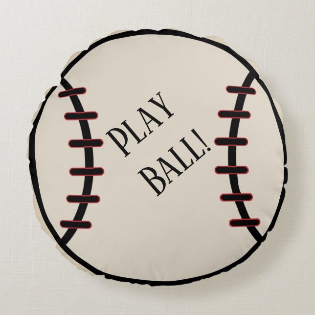 Baseball Pillow Rond Kussen (Voorkant)