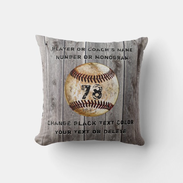 Baseball Pillow, speciaal gepersonaliseerd voor co Kussen (Voorkant)