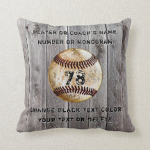 Baseball Pillow, speciaal gepersonaliseerd voor co