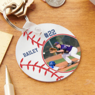 Baseball Pin Naam Jersey Sleutelhanger