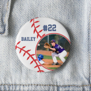 Baseball Pin Name Jersey Number Foto Button