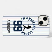Baseball Pinstripe Jersey Nummerontwerp Case-Mate iPhone Case (Achterkant (horizontaal))
