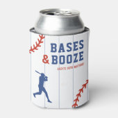 Baseball Pinstripe Sports Birthday Party Blikjeskoeler (Blikje Voorkant)