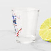 Baseball Pinstripe Sports Birthday Party Shot Glas (Rechts)