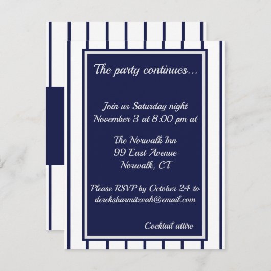 Baseball Pinstripes Enclosure Card Informatiekaartje (Voorkant / Achterkant)