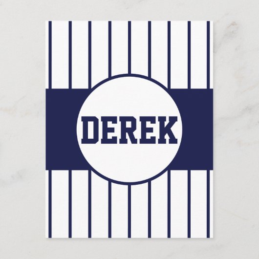 Baseball Pinstripes Enclosure Card Informatiekaartje (Achterkant)