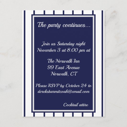 Baseball Pinstripes Enclosure Card Informatiekaartje (Voorkant)