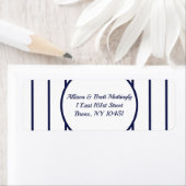 Baseball Pinstripes Retouradreslabel Etiket (Insitu)