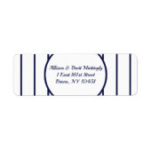 Baseball Pinstripes Retouradreslabel Etiket (Voorkant)