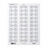 Baseball Pinstripes Retouradreslabel Etiket (Full Sheet)