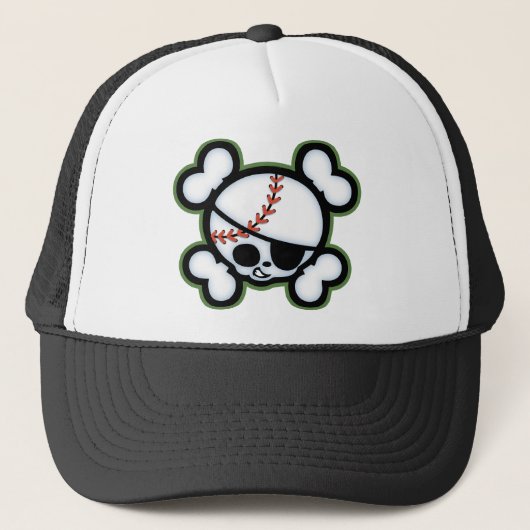 Baseball Piraat - kinder Trucker Pet (Voorkant)