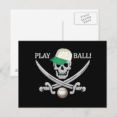 Baseball Pirate briefkaart (Voorkant / Achterkant)