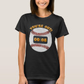 Baseball Pitch Clock 15 Seconds Rule Batter Box Do T-shirt (Voorkant)