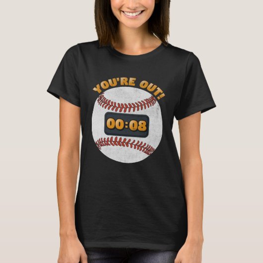 Baseball Pitch Clock 15 Seconds Rule Batter Box Do T-shirt (Voorkant)