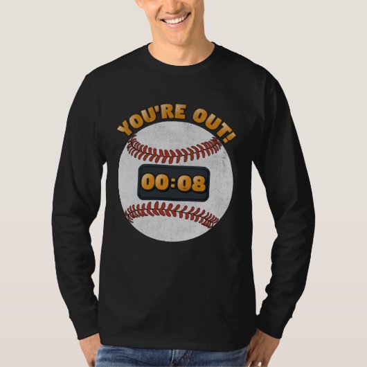 Baseball Pitch Clock 15 Seconds Rule Batter Box Do T-shirt (Voorkant)