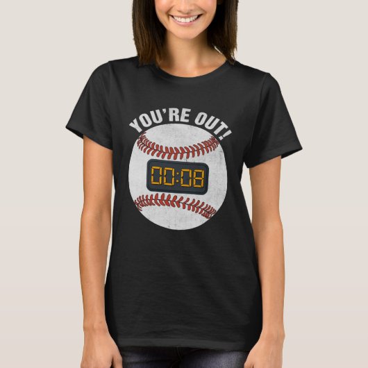 Baseball Pitch Clock 15 Seconds Rule Batter Box Do T-shirt (Voorkant)