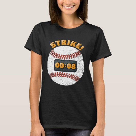 Baseball Pitch Clock 15 Seconds Rule Batter Box Do T-shirt (Voorkant)
