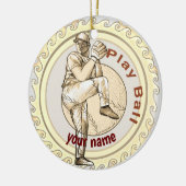 Baseball Pitcher afspelen Keramisch Ornament (Links)
