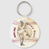 Baseball Pitcher afspelen Sleutelhanger (Voorkant)