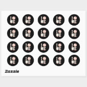 Baseball Pitcher Catcher Batter Softball Sports Ronde Sticker (Vel)