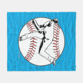 Baseball Pitcher Fleece Deken (Voorkant (Horizontaal))
