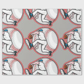 Baseball Pitcher Glossy Wrapping Paper Cadeaupapier (Vlak)