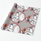Baseball Pitcher Glossy Wrapping Paper Cadeaupapier (Uitgerold)