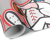 Baseball Pitcher Glossy Wrapping Paper Cadeaupapier (Rol Hoek)