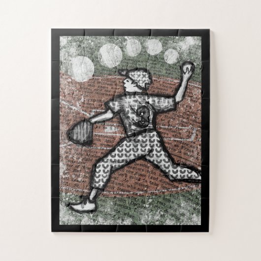 Baseball Pitcher Jigzaag Puzzle Little League Boy Legpuzzel (Verticaal)
