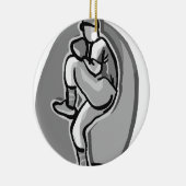 Baseball Pitcher Keramisch Ornament (Rechts)