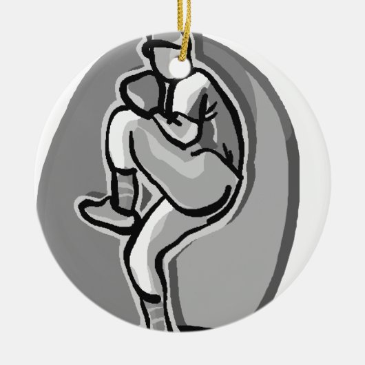 Baseball Pitcher Keramisch Ornament (Voorkant)