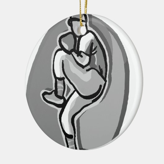 Baseball Pitcher Keramisch Ornament (Links)
