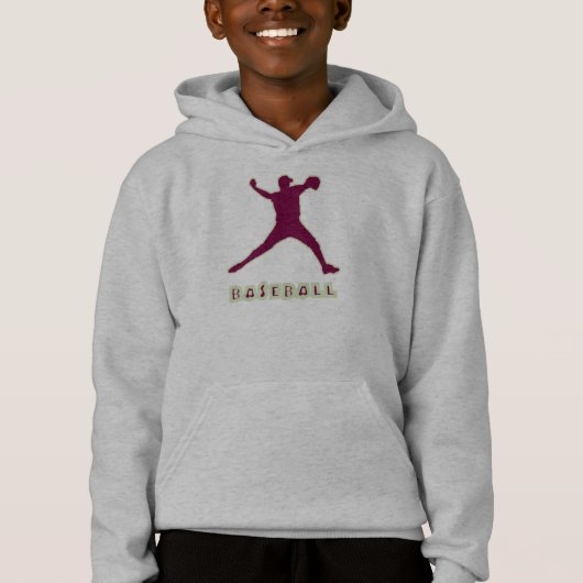 Baseball Pitcher Kinder Hoodie (Voorkant)
