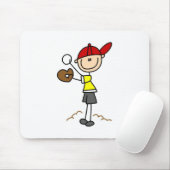 Baseball Pitcher Mousepad Muismat (Met muis)