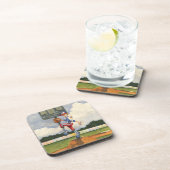 Baseball Pitcher op Mound van Jay Throckmorton Bier Onderzetter (Rechterzijde)