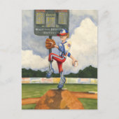 Baseball Pitcher op Mound van Jay Throckmorton Briefkaart (Voorkant)