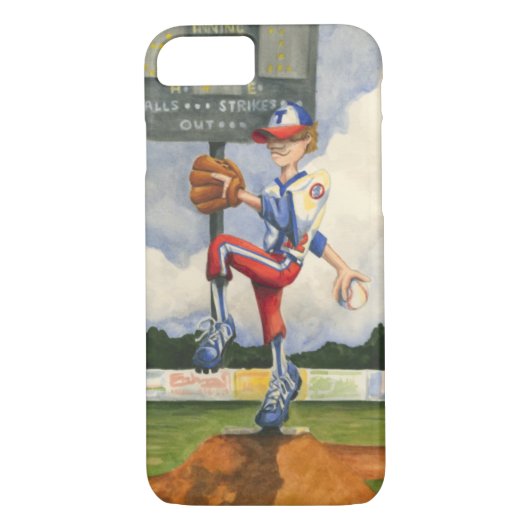 Baseball Pitcher op Mound van Jay Throckmorton Case-Mate iPhone Case (Achterkant)