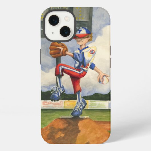 Baseball Pitcher op Mound van Jay Throckmorton iPhone Hoesje (Achterkant)