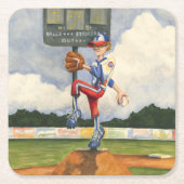 Baseball Pitcher op Mound van Jay Throckmorton Kartonnen Onderzetters (Voorkant)