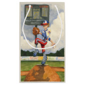 Baseball Pitcher op Mound van Jay Throckmorton Klein Cadeauzakje (Achterkant)