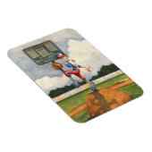 Baseball Pitcher op Mound van Jay Throckmorton Magneet (Rechterzijde)