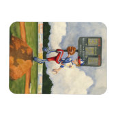 Baseball Pitcher op Mound van Jay Throckmorton Magneet (Horizontaal)