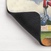 Baseball Pitcher op Mound van Jay Throckmorton Muismat (Hoek)