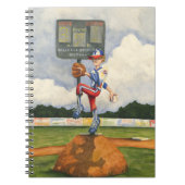 Baseball Pitcher op Mound van Jay Throckmorton Notitieboek (Voorkant)
