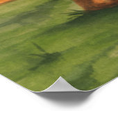 Baseball Pitcher op Mound van Jay Throckmorton Poster (Hoek)