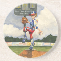Baseball Pitcher op Mound van Jay Throckmorton