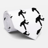 Baseball Pitcher Silhouette Stropdas (Opgerold)