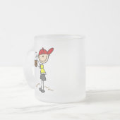 Baseball Pitcher Stick Figuur Mok (Voorkant links)